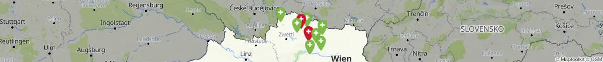 Kartenansicht für Apotheken-Notdienste in der Nähe von Drosendorf-Zissersdorf (Horn, Niederösterreich)